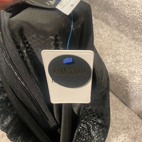 Kim Shui Black Croc-Embossed Jersey Midi Skirt - NWT - Picture 7 of 15